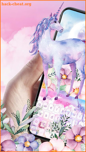 Watercolour Unicorn Keyboard screenshot