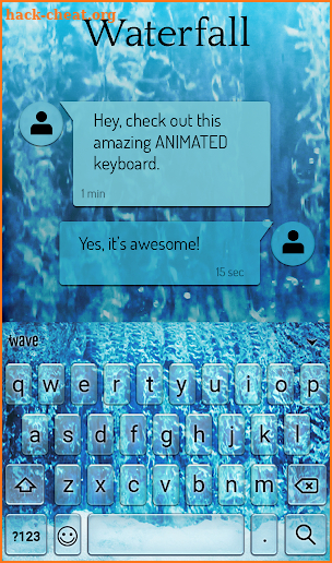 Waterfall Animated Keyboard screenshot