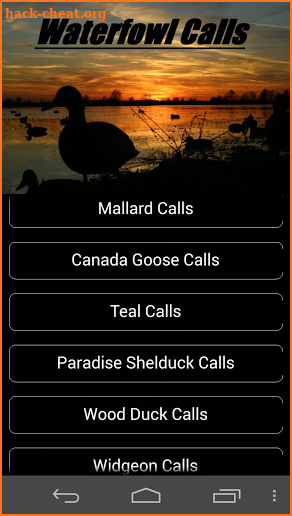 Waterfowl Calls Pro screenshot