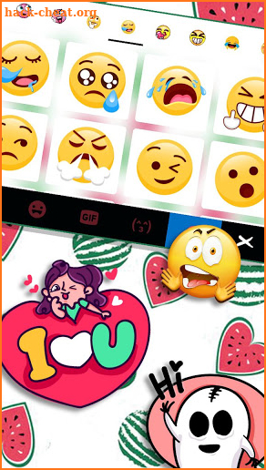 Watermelon Doodle Keyboard Theme screenshot