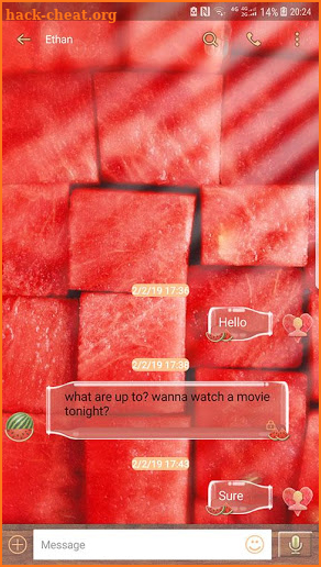 Watermelon skin for Next SMS screenshot