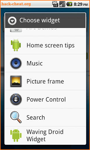 Waving Droid Widget screenshot