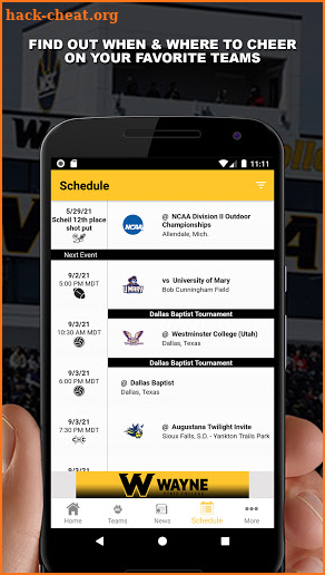 Wayne State Wildcats screenshot