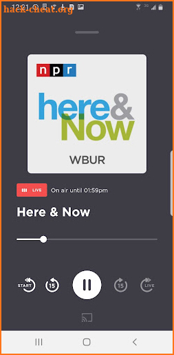 WBUR screenshot