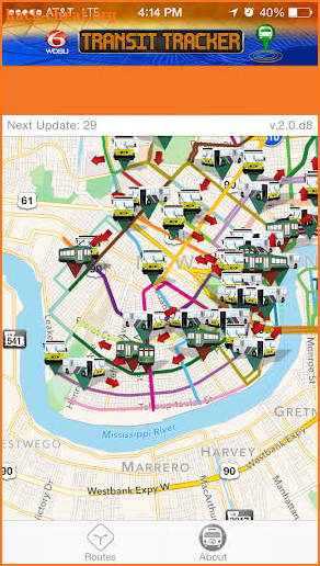 WDSU Transit Tracker screenshot