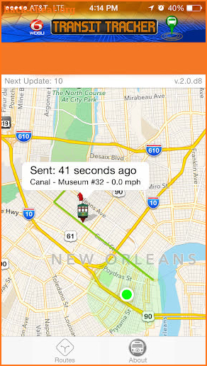 WDSU Transit Tracker screenshot