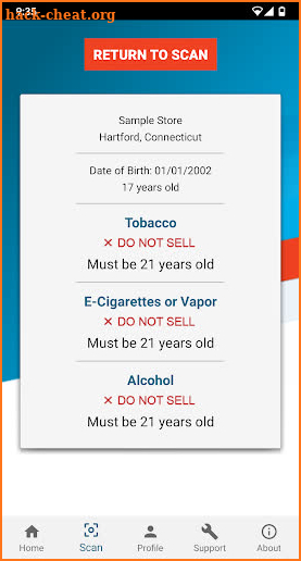 We Card Age Checker screenshot