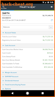 Wealthscape℠ screenshot