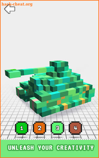 Weapons 3D Color by Number - War Voxel Coloring screenshot