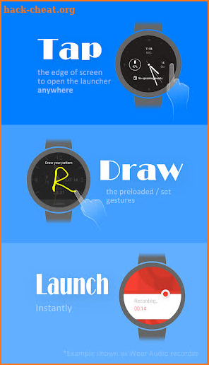 Wear Gesture Launcher - Wear OS - Wear launcher screenshot