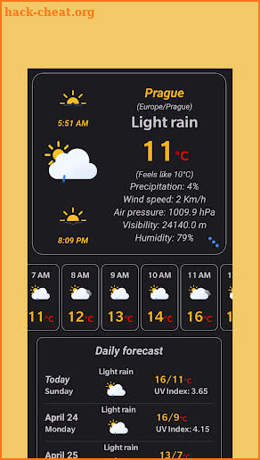 Weather screenshot