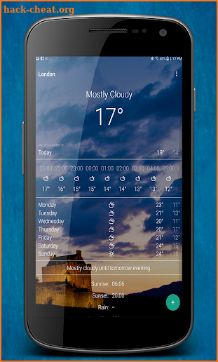 weather apps for android screenshot