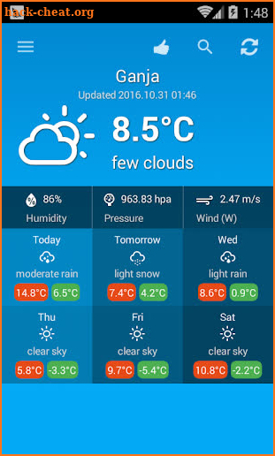 Weather Azerbaijan screenshot