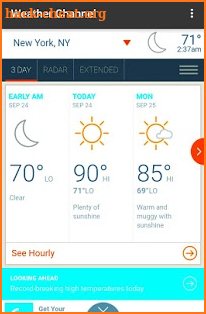 Weather channel screenshot