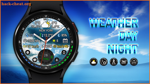 Weather Day Night watch face screenshot