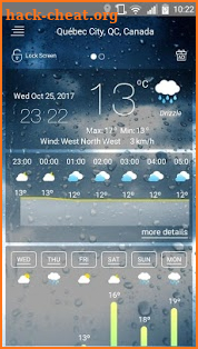 Weather forecast screenshot