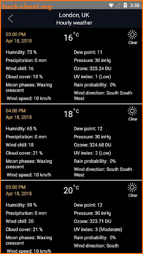 weather forecast screenshot