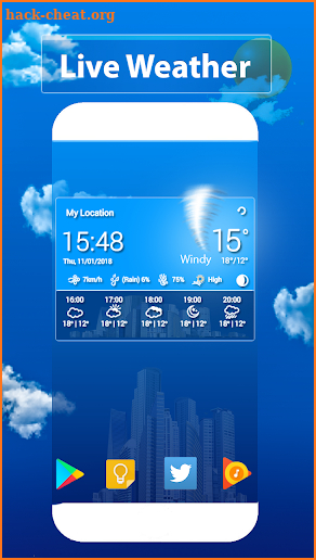 Weather Forecast 2018 & Live Radar, Widget screenshot