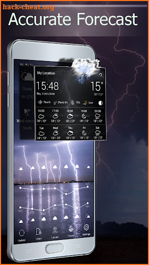 Weather Forecast 2018 & Live Radar, Widget screenshot