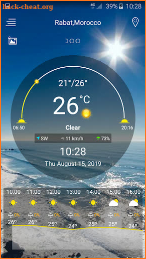 Weather forecast 2020 screenshot