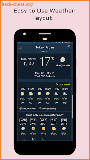 Weather Forecast & Clock Widget screenshot