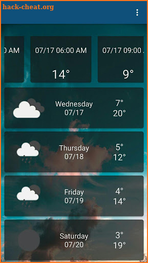 Weather forecast & transparent clock widget screenshot