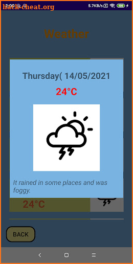 Weather Forecast - Application screenshot