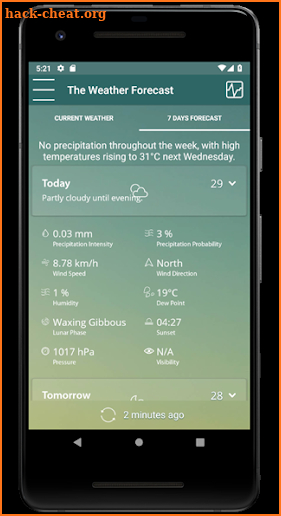 Weather Forecast - Light Weather App. on your Palm screenshot