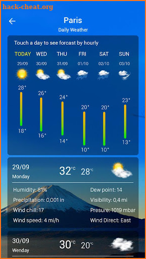 Weather forecast pro screenshot