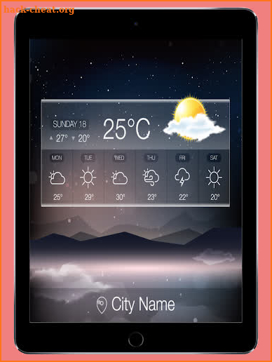 Weather forecasting screenshot