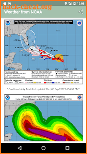 Weather from NOAA screenshot