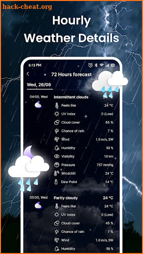 Weather Home: Hourly, Radar screenshot