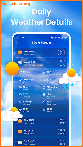 Weather Home: Hourly, Radar screenshot