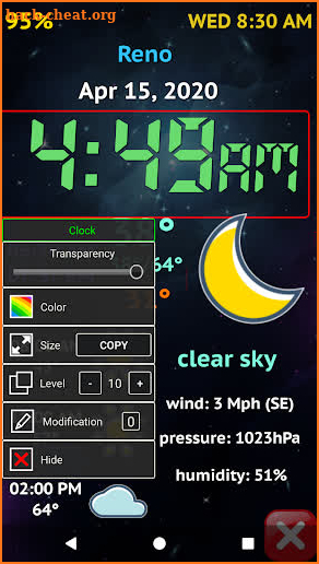 Weather Night Dock v2 Free screenshot