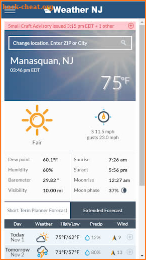 Weather NJ screenshot