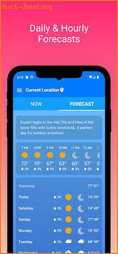 Weather on Homescreen screenshot