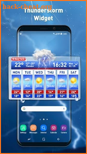 Weather report & temperature widget screenshot