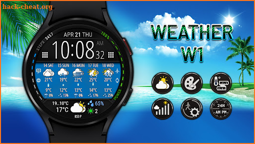 Weather watch face W1 screenshot