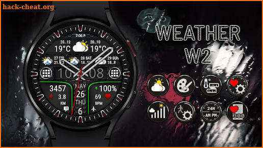 Weather watch face W2 screenshot