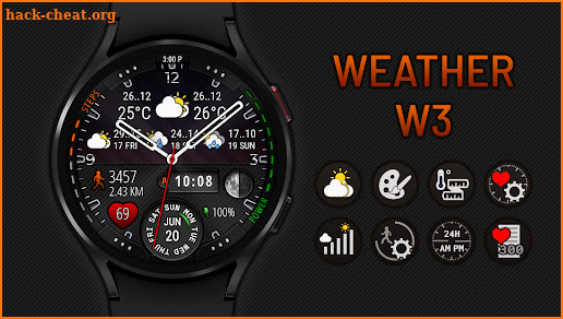 Weather watch face W3 screenshot