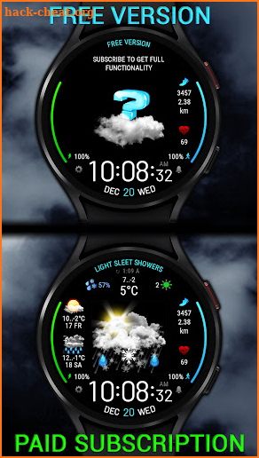 Weather watch face W5 screenshot