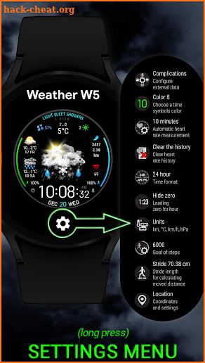 Weather watch face W5 screenshot