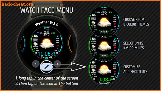 Weather watch face W5.5 screenshot