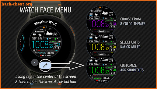 Weather watch face W6.5 screenshot