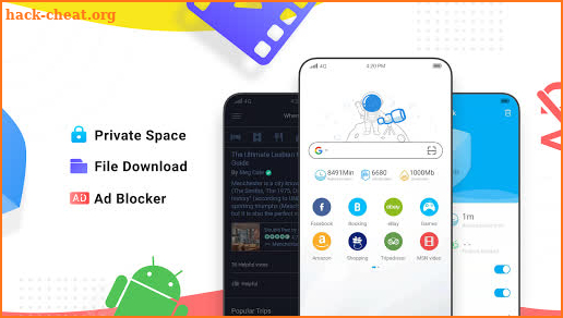 Web Browser-Ad Blocker,Fast Download,Privacy Space screenshot