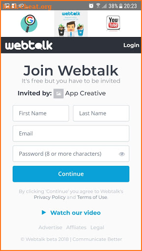 Web link 2018 screenshot