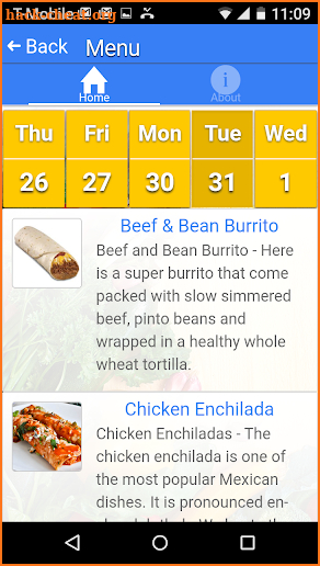 Web Menus for School Nutrition screenshot