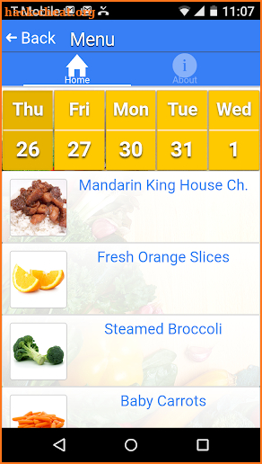 Web Menus for School Nutrition screenshot