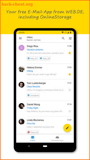 WEB.DE Mail & Cloud screenshot