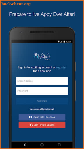 WebWedMobile screenshot